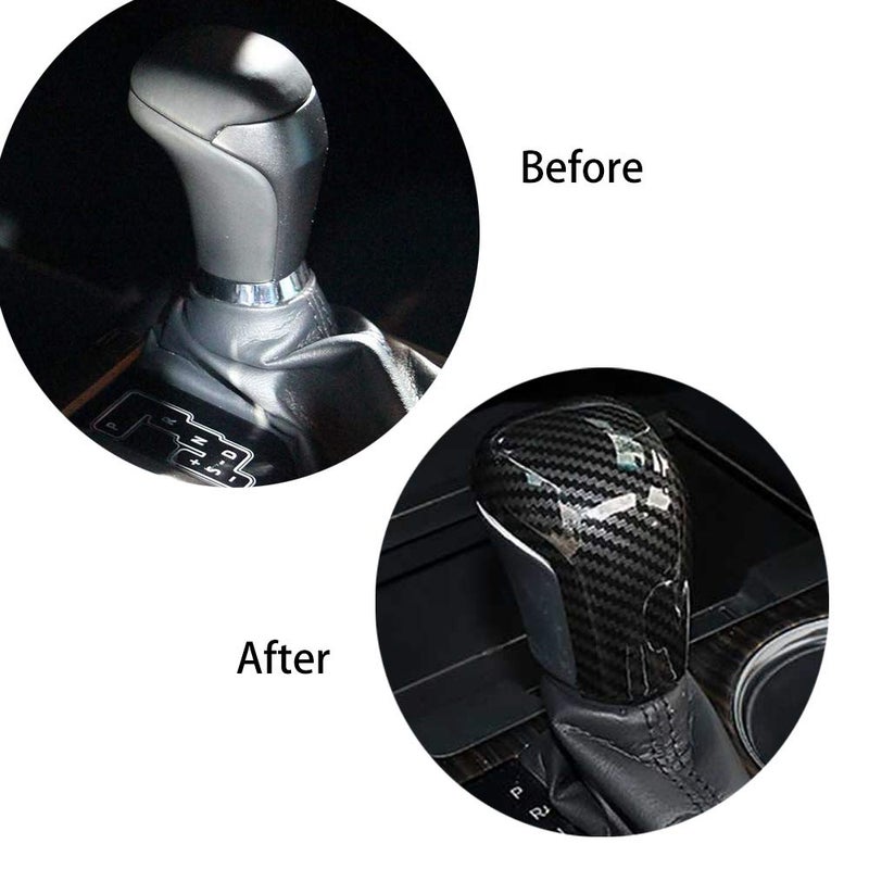 Tocatus Gear Shift Knob Trim for Toyota Tacoma 2016-2024, for Pudora 2017-2020, for Land Cruiser 2015-2020, for Highlander 2014-2019, for Fortuer 2016-2022, ABS Carbon Fiber 1PC - Image 4